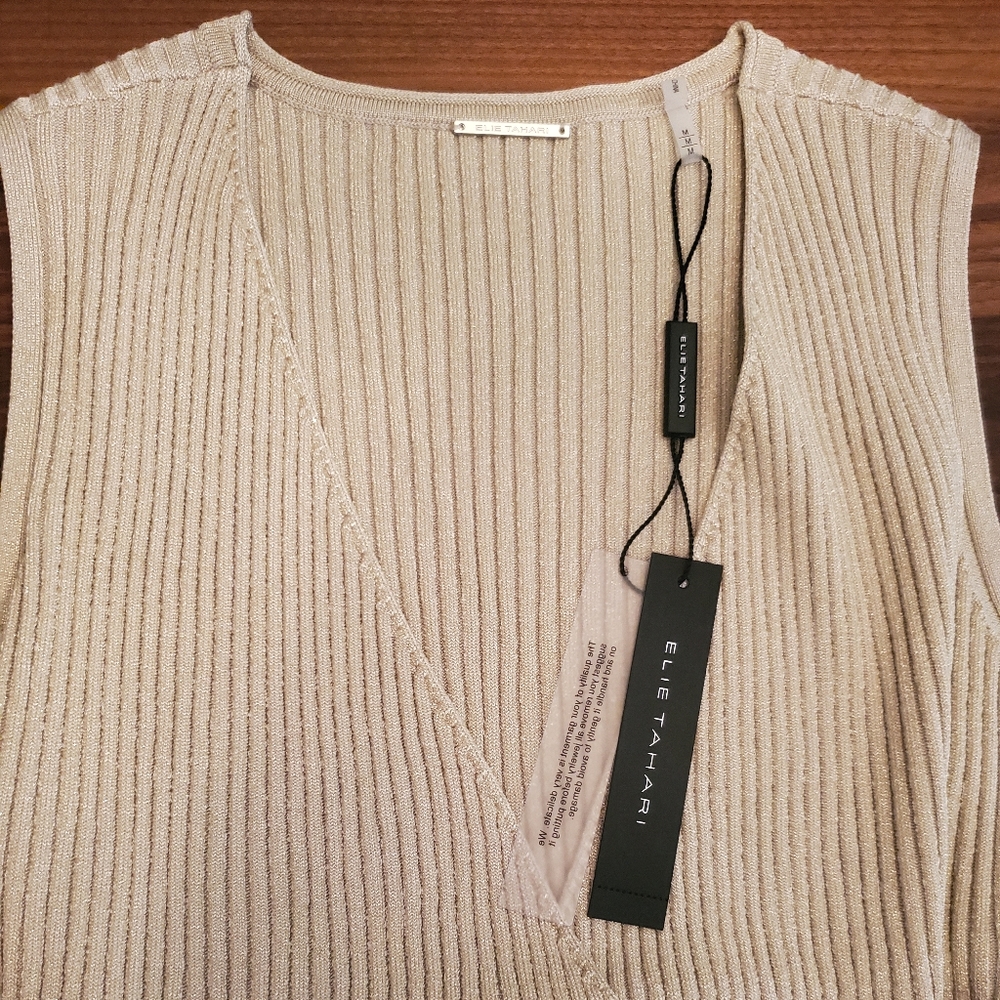 Elie Tahari Rudie Ribbed Tank Women's Sz M or XL - Picture 4 of 7